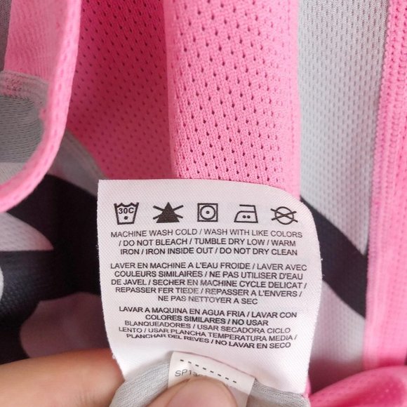 Nike Dri-Fit Pink Grey Patterned Athletic Tank Top - Picture 6 of 8